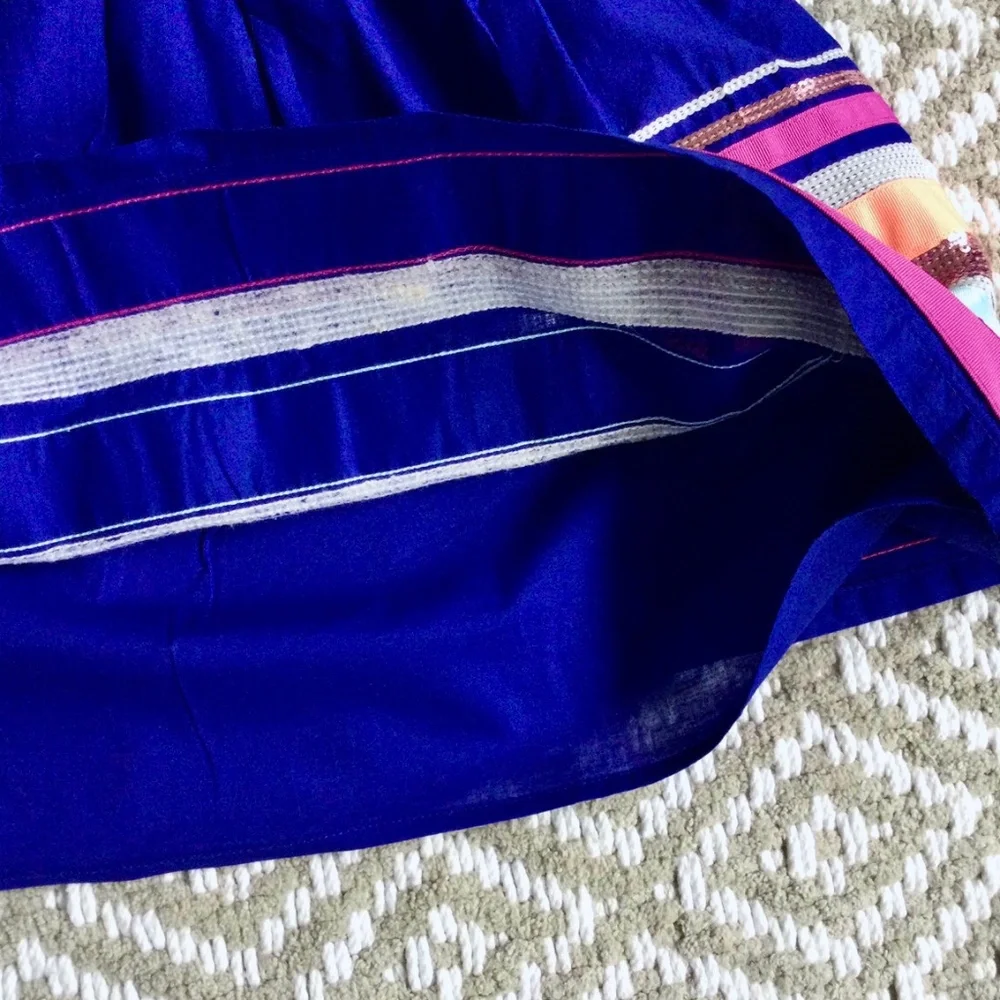 Gymboree royal blue sequin stripe dress